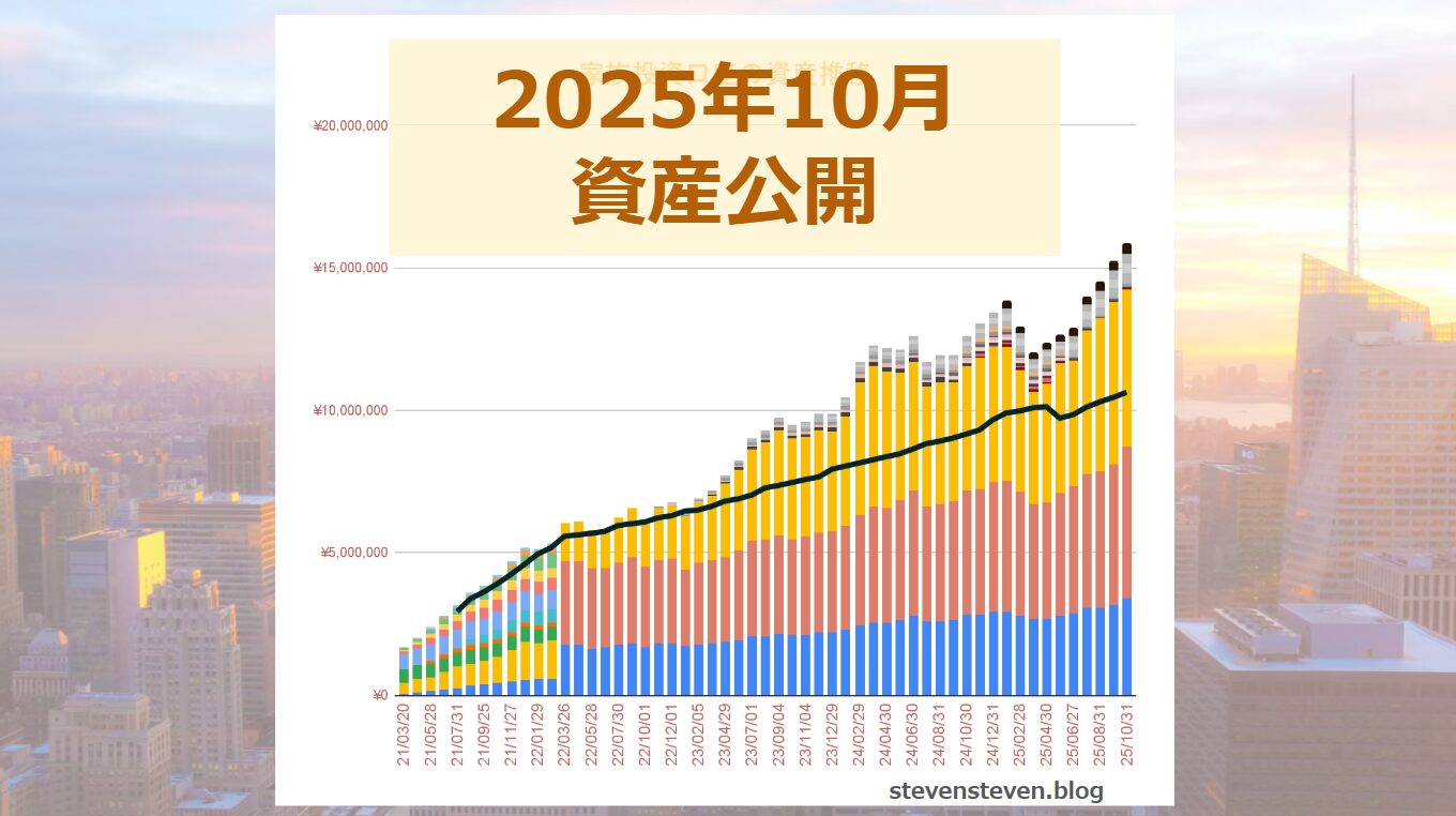 2025年10月 マーケット振り返りと資産公開【最高続き】 - StevenSteven Blog